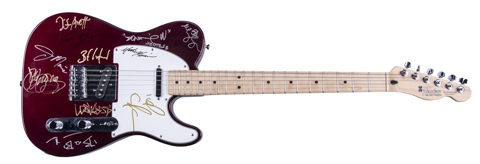 Grammy Winner Multi Signed Fender Telecaster Maroon Electric Guitar (Beckett)